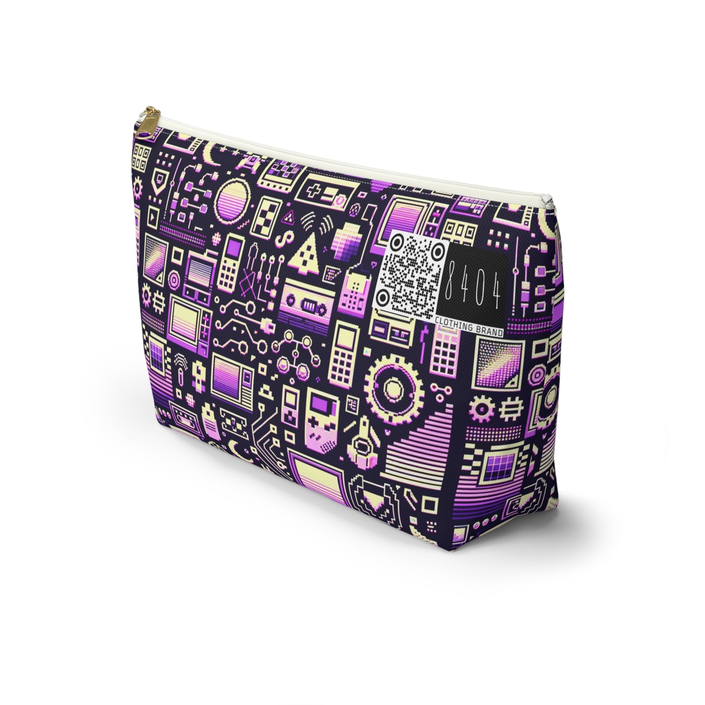 Digital Nostalgia Remix Modern Vintage Fusion Accessory Pouch W T-Bottom - 8404 Design-54