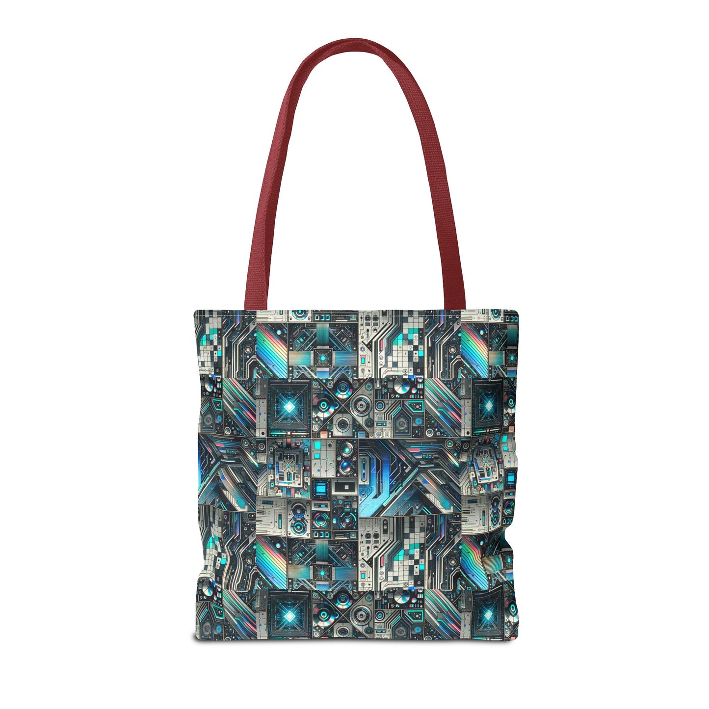 Tech-Infused Futurism Sleek Tech Edge Tote Bag - 8404 Design-48