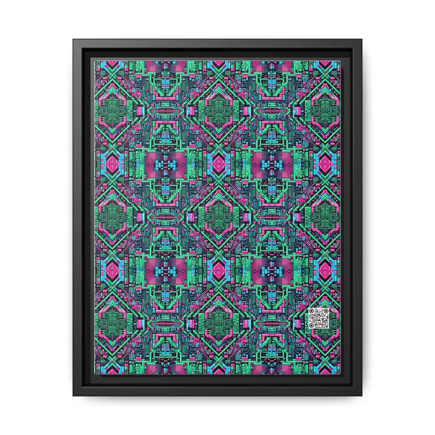 Digital Glitch Vibes Tech-Inspired Streetwear Matte Canvas, Framed (multi-Color) - 8404 Design-71 A