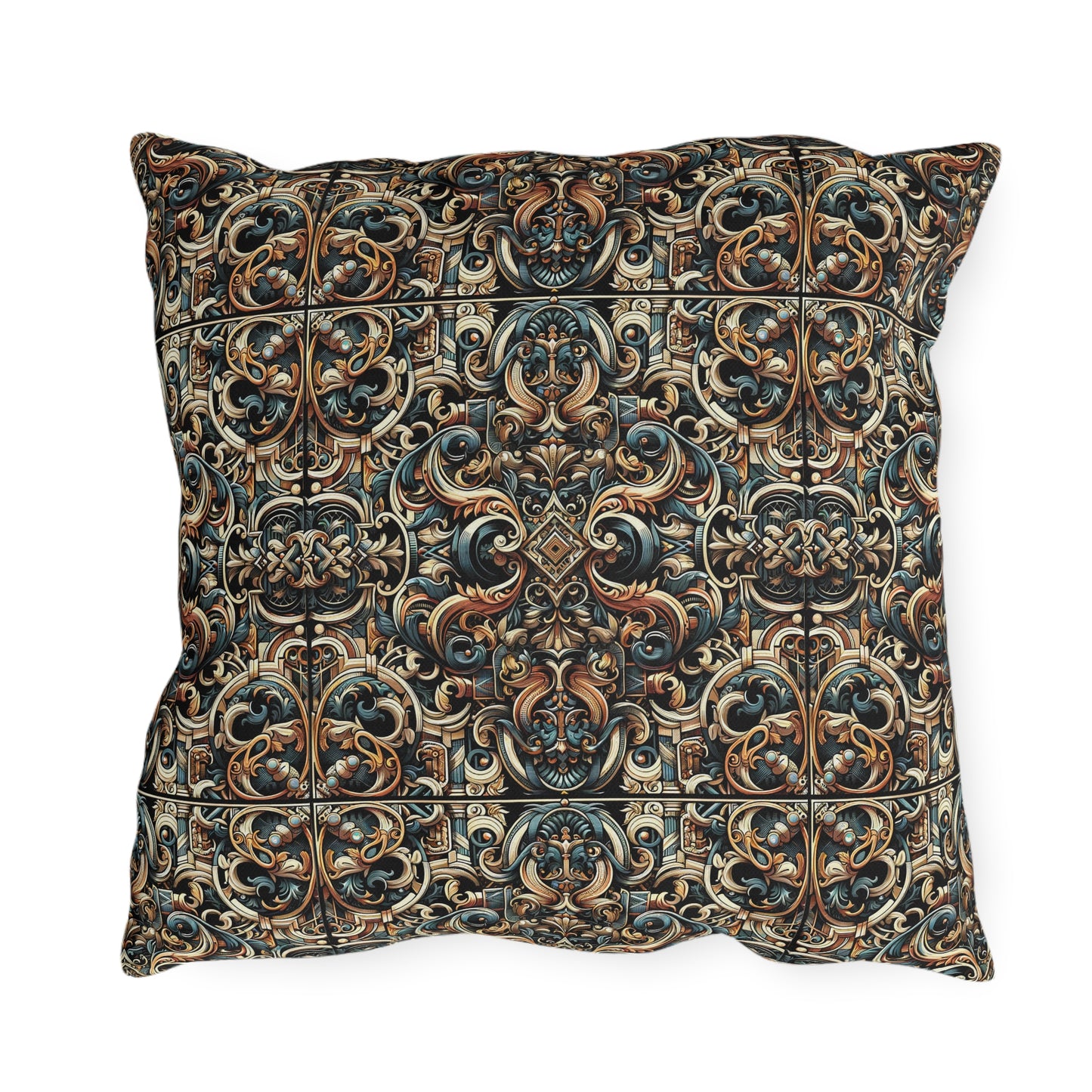 Urban Renaissance Historical Fusion With Street Edge Outdoor Pillow - 8404 Design-59