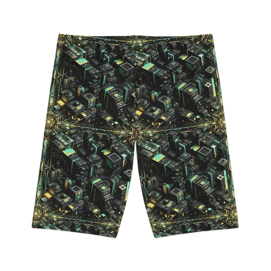 Tech Noir Graphics Tech-Inspired Streetwear Women's Bike Shorts - 8404 Design-66