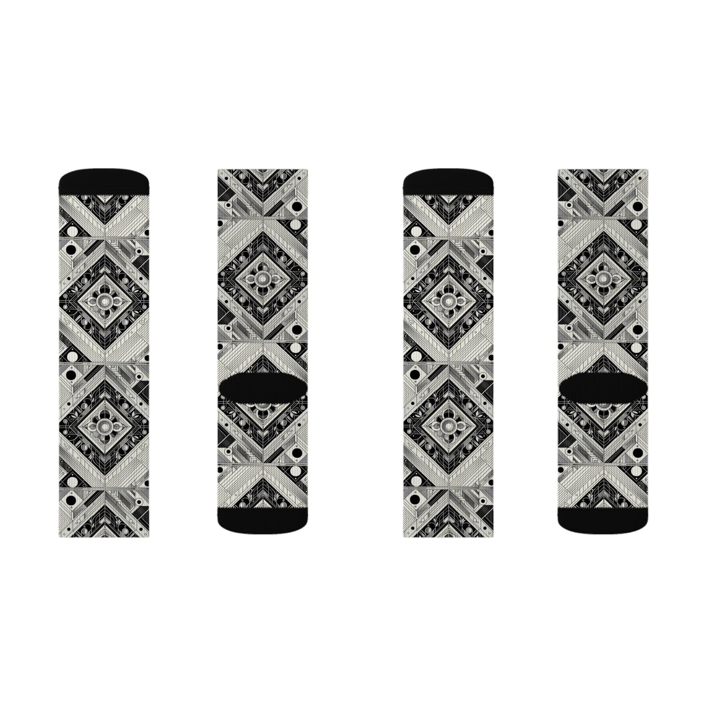 Tech Minimalism Minimalist Tech Sublimation Socks - 8404 Design-54