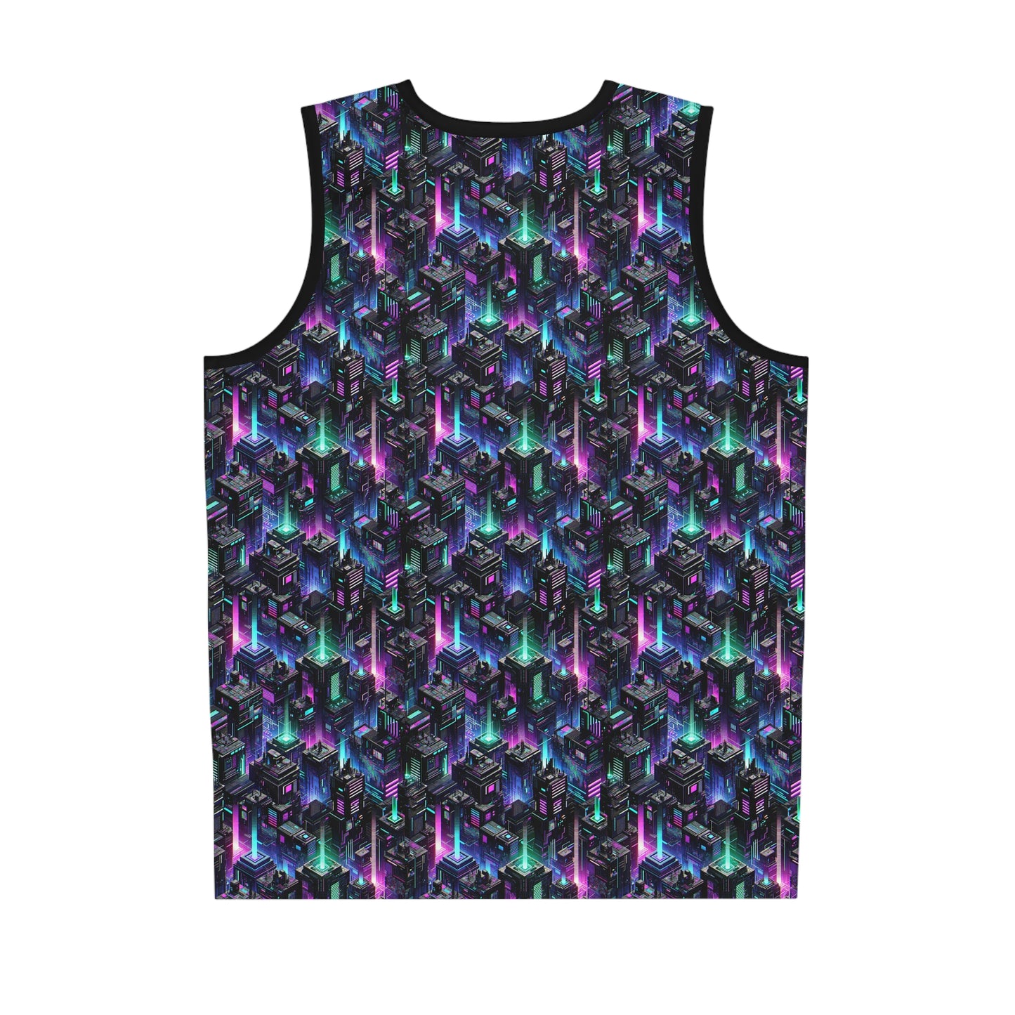 Tech Noir Graphics Futuristic Tech Aesthetics Basketball Jersey - 8404 Design-55