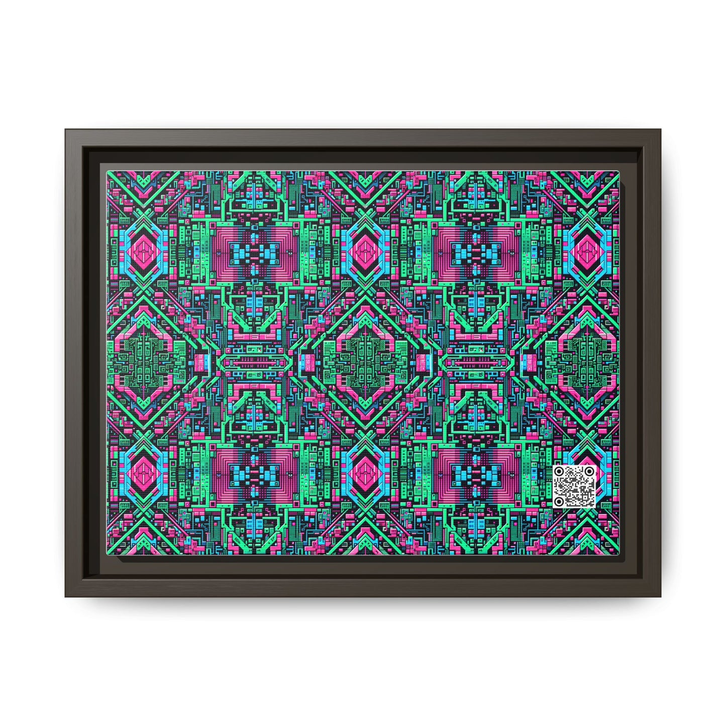 Digital Glitch Vibes Tech-Inspired Streetwear Matte Canvas, Framed (multi-Color) - 8404 Design-71 A