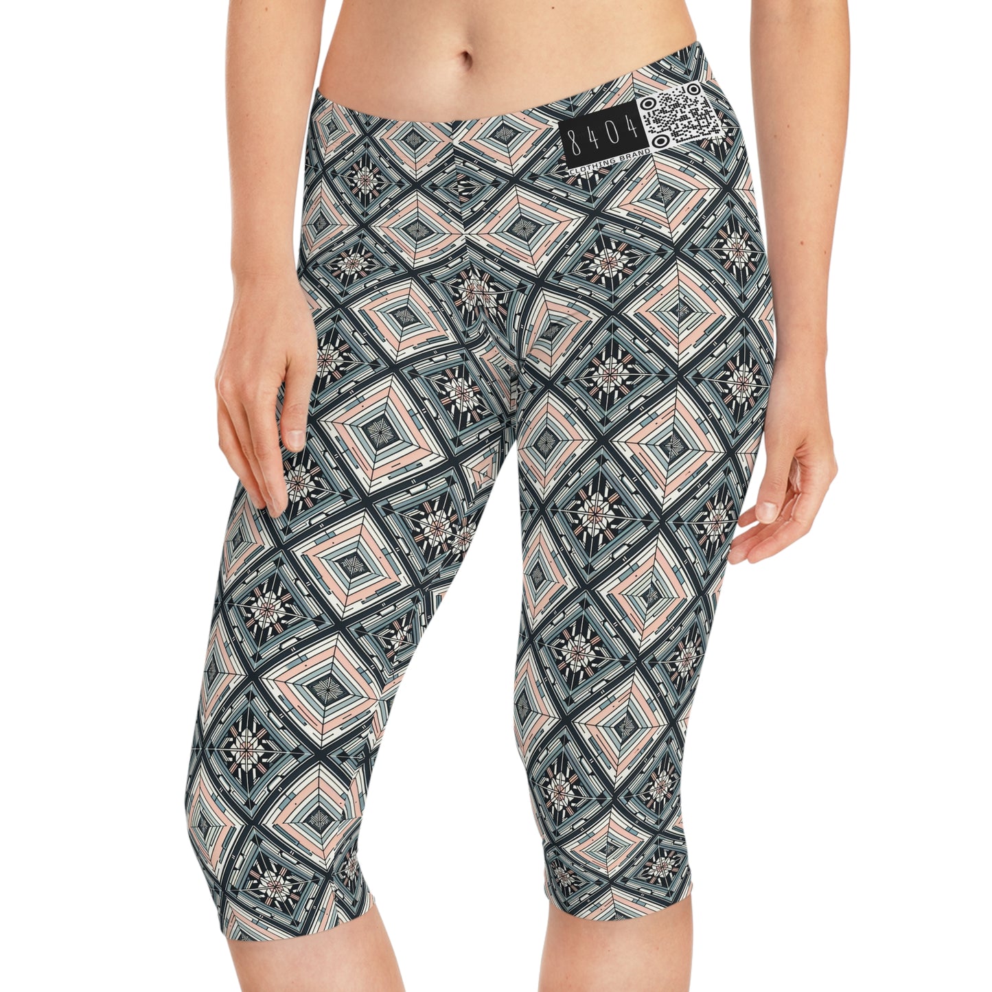 Tech Minimalism Minimalist Tech Women's Capri Leggings - 8404 Design-60