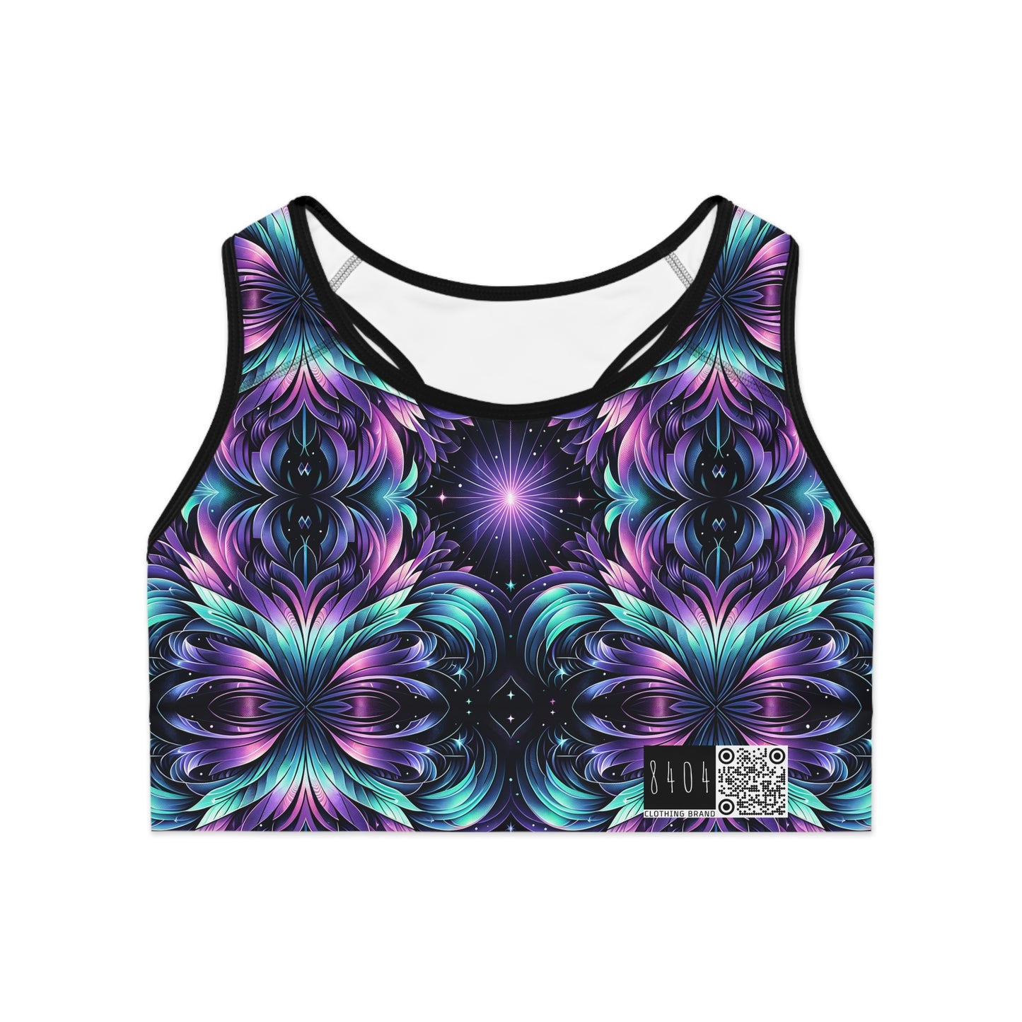 Iridescent Dream Futuristic Tech Sports Bra - 8404 Design-60
