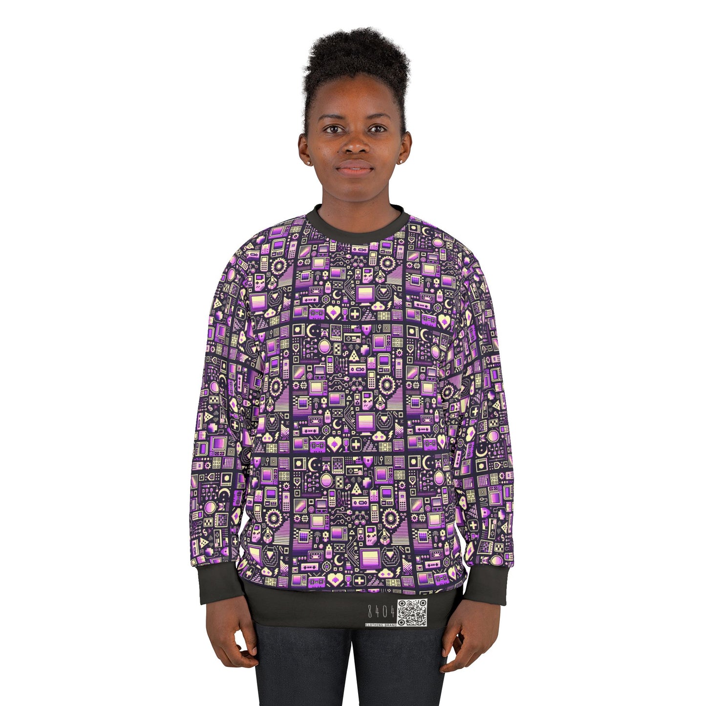 Digital Nostalgia Remix Modern Vintage Fusion Sweatshirt - 8404 Design-54