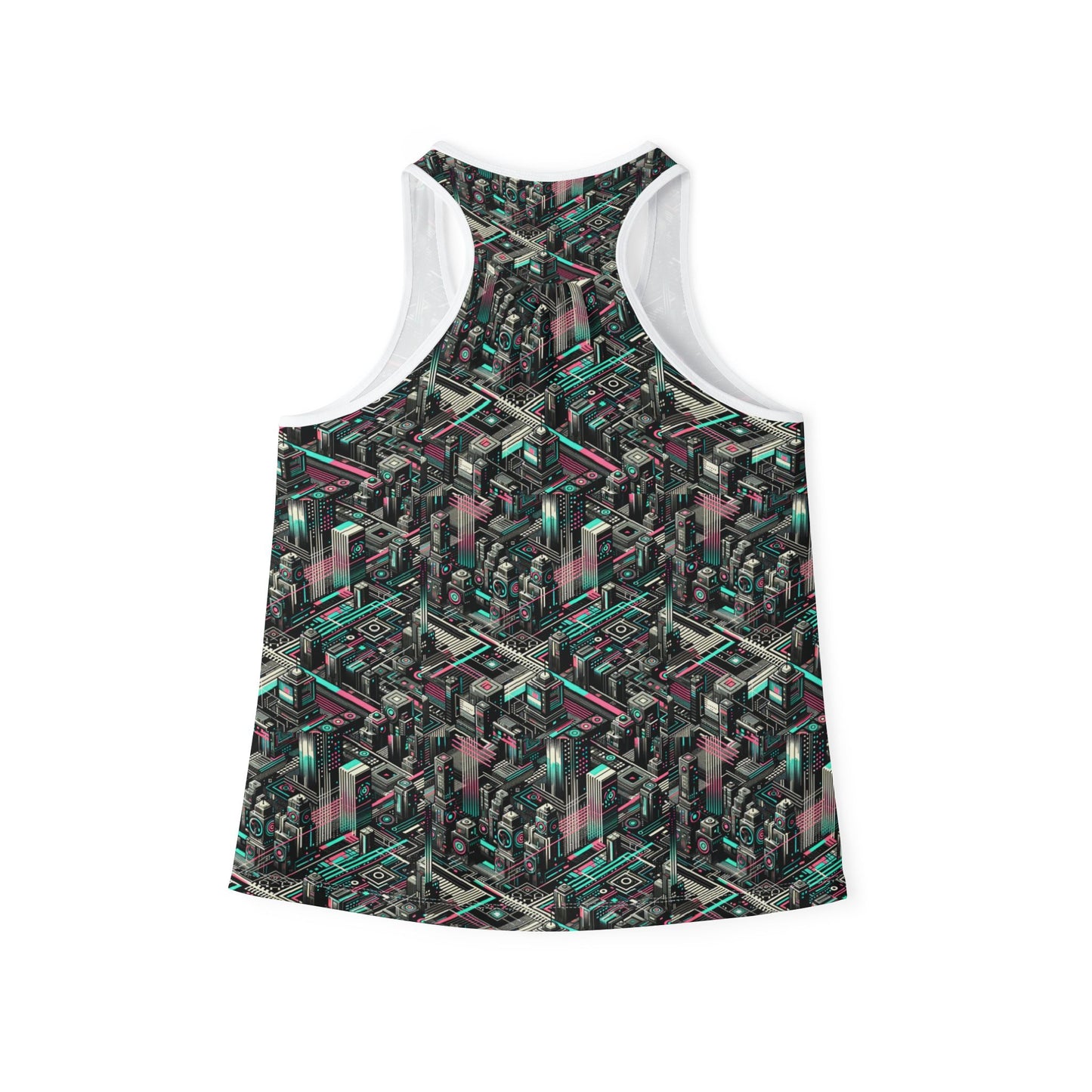 Digital Dreamland Tech-Inspired Streetwear Women's Tank Top - 8404 Design-51