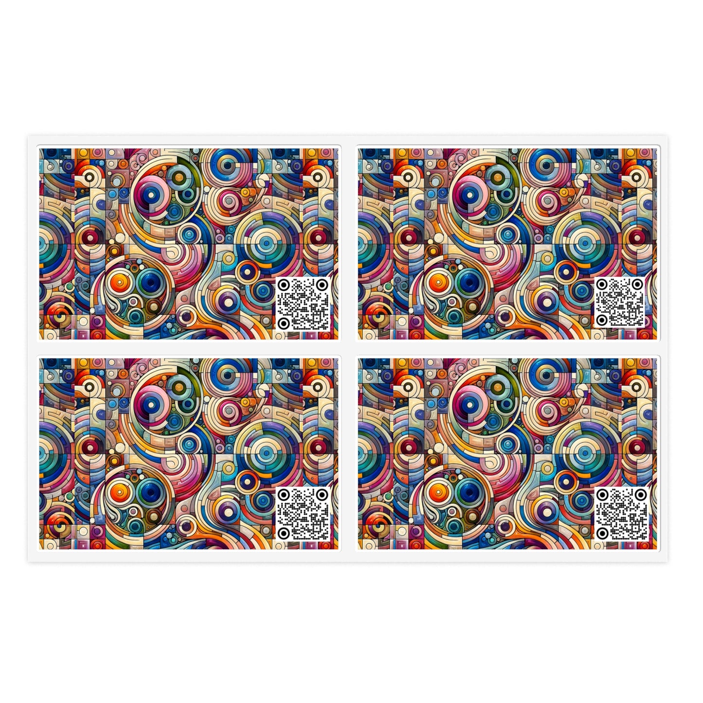 Digital Artistic Expression Artistic Streetwear Sticker Sheets - 8404 Design-49