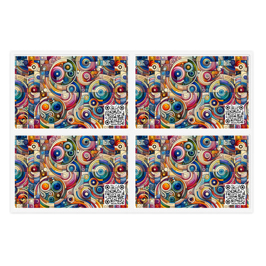 Digital Artistic Expression Artistic Streetwear Sticker Sheets - 8404 Design-49