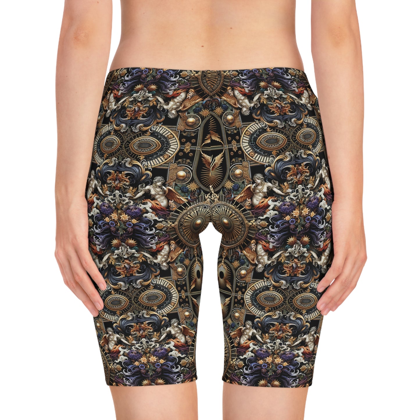 Digital Renaissance Luxurious Streetwear Inspired By Classical Art With a Modern Twist Women's Bike Shorts - 8404 Design-55
