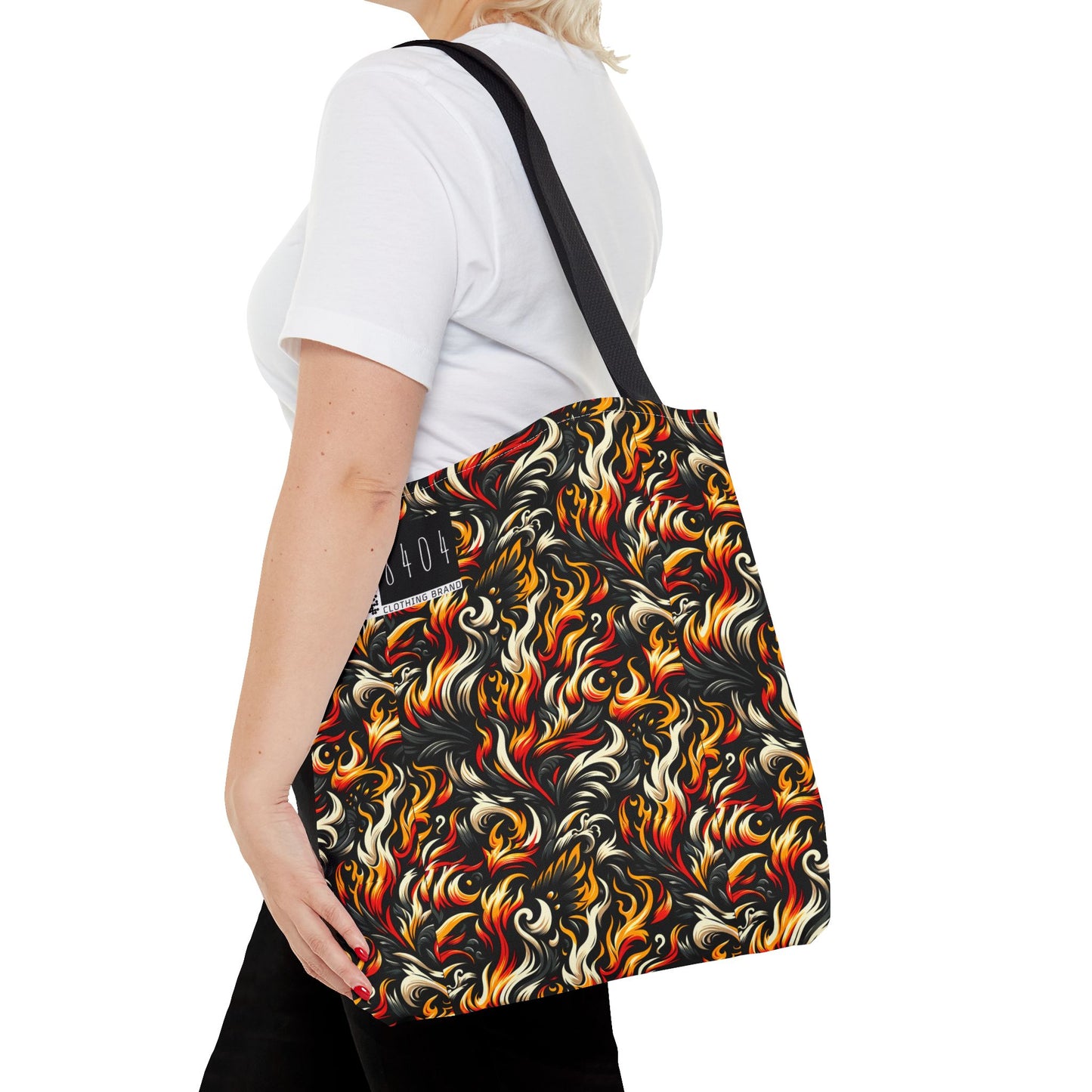 Fire & Flames Bold Streetwear Statement Tote Bag - 8404 Design-55