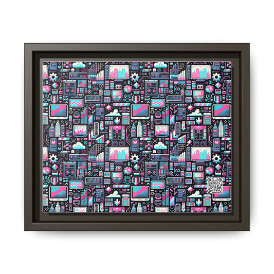 Digital Rebellion Youthful Streetwear with a Rebellious Digital Twist Matte Canvas, Framed (multi-color) - 8404 Design-71 B