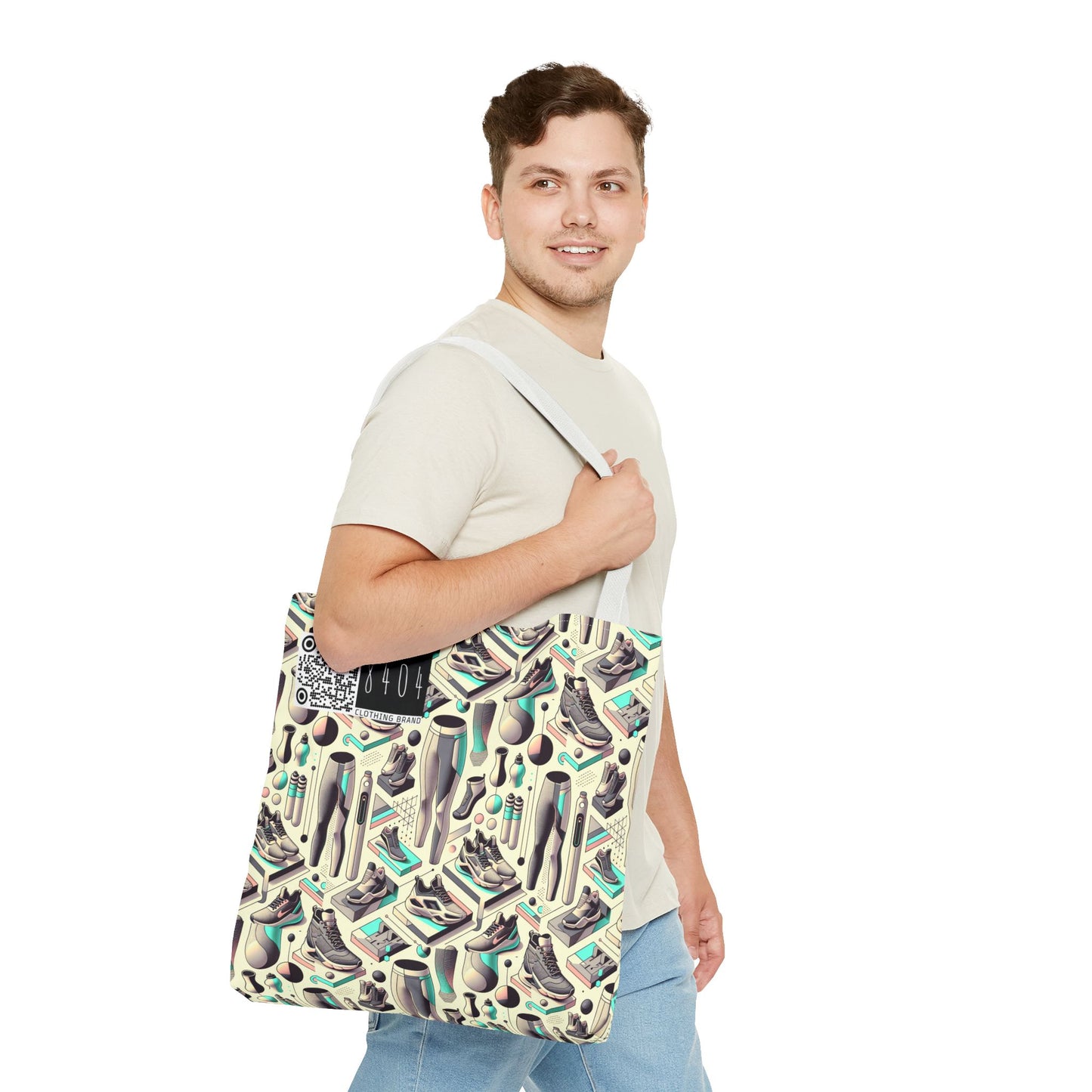 Tech-Infused Athleisure Futuristic Athletic Tech Tote Bag - 8404 Design-44