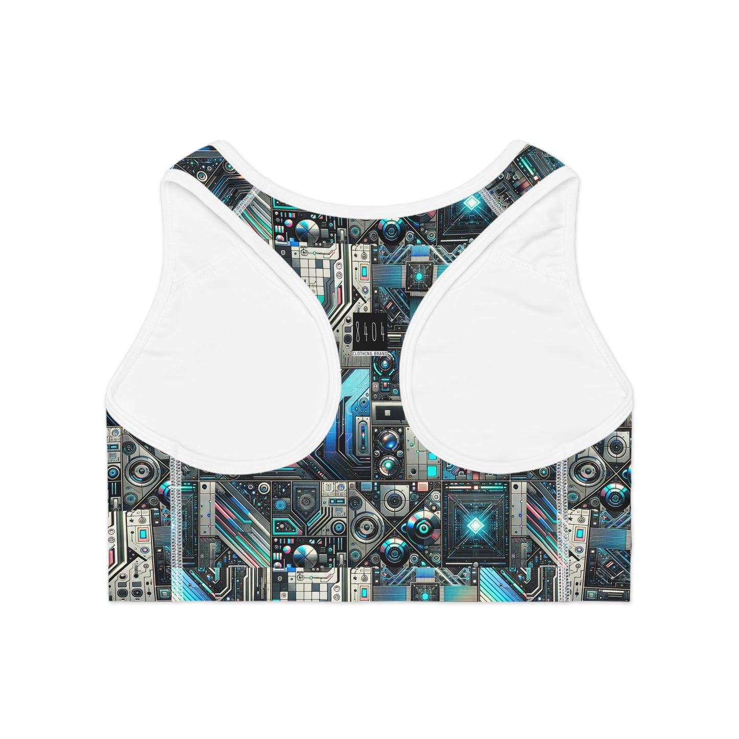 Tech-Infused Futurism Sleek Tech Edge Sports Bra - 8404 Design-48