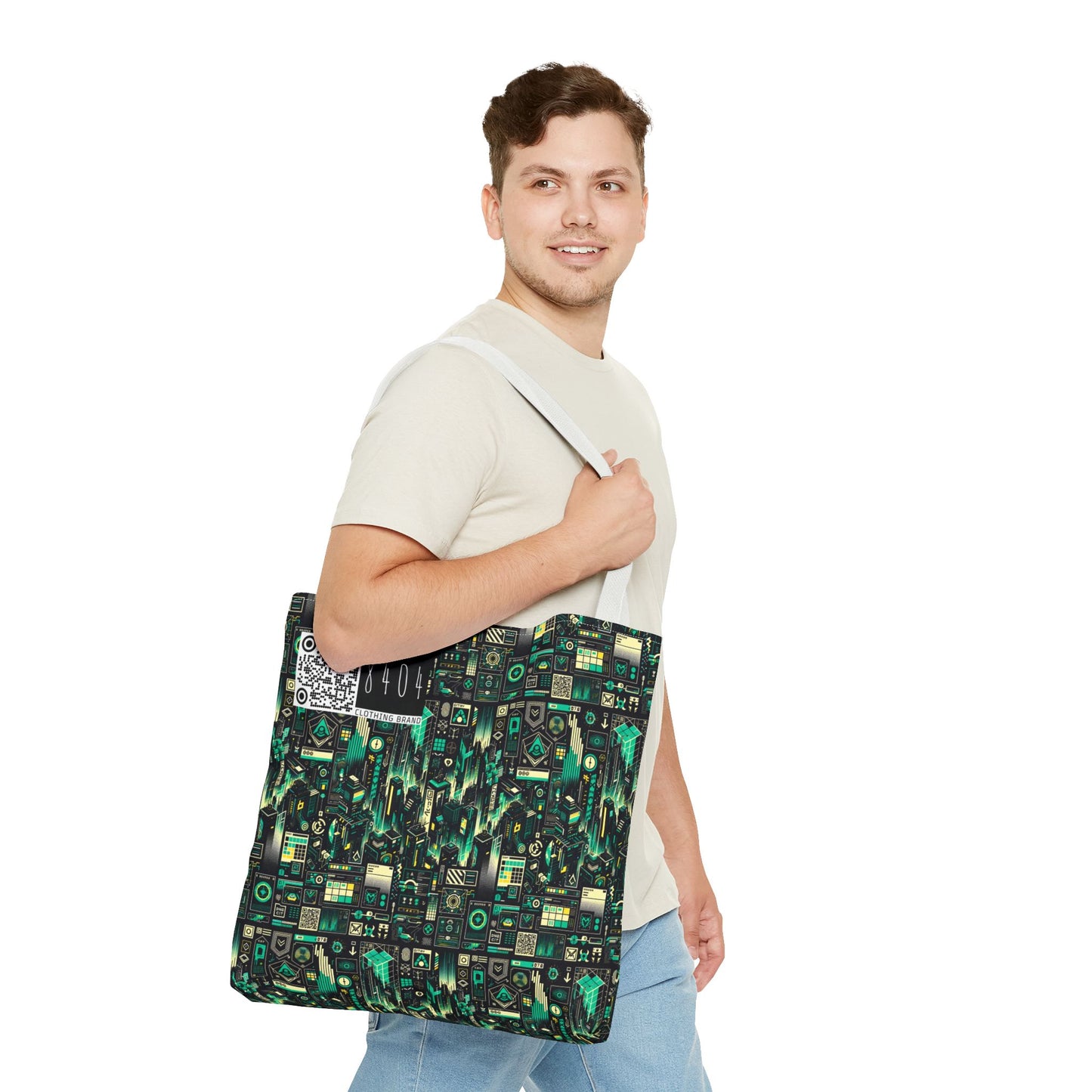 Digital Dystopia Tech Noir Tote Bag - 8404 Design-63