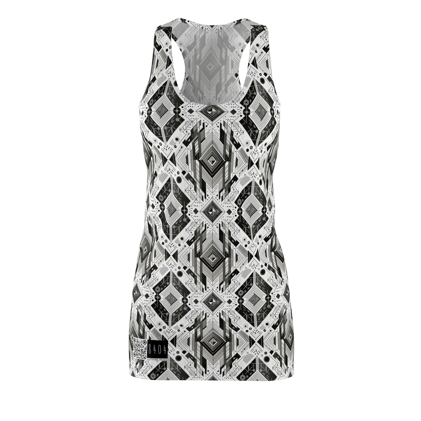 Digital Minimalism Minimalist Tech Women's Cut & Sew Racerback Dress - 8404 Design-51