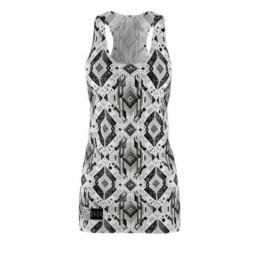 Digital Minimalism Minimalist Tech Women's Cut & Sew Racerback Dress - 8404 Design-51