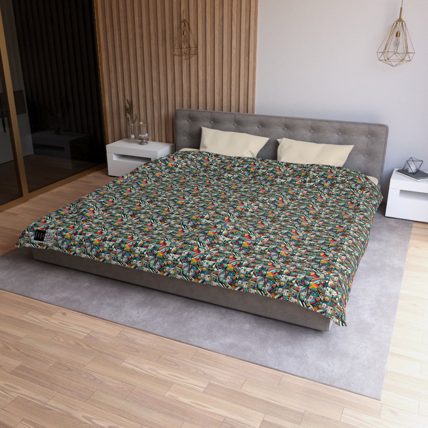 Graffiti Fusion Modern Street Art Fusion Microfiber Duvet Cover - 8404 Design-58