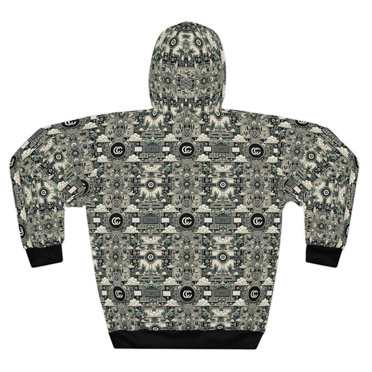 Cyber Garden Party Tech Garden Extravaganza Pullover Hoodie - 8404 Design-54