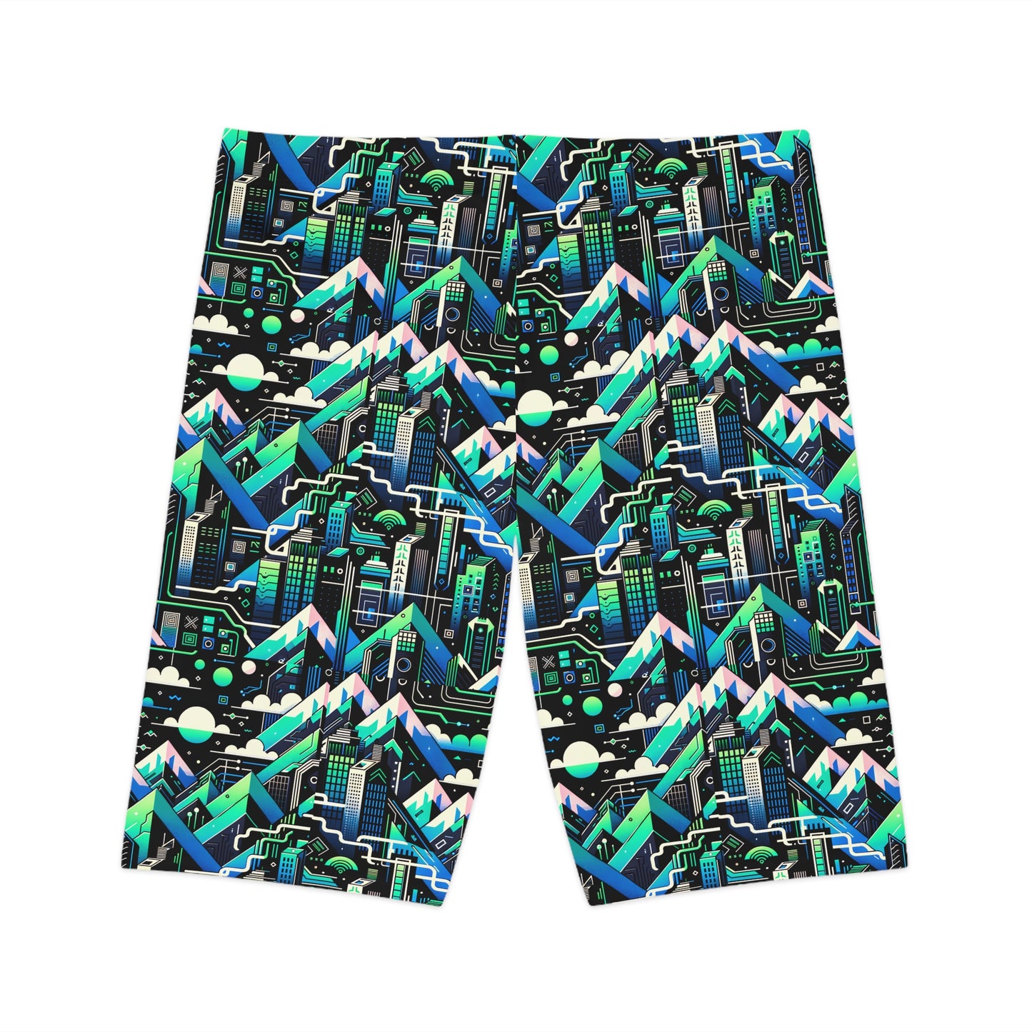 Digital Adventure Graphics Digital Explorer Women's Bike Shorts - 8404 Design-55