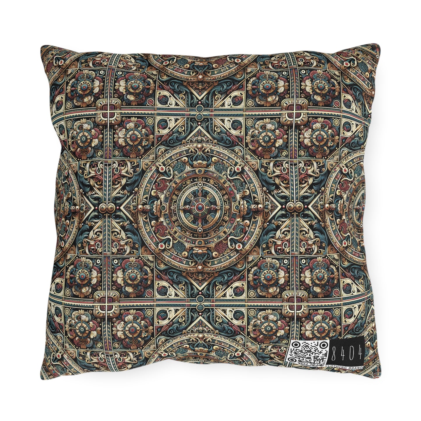 Urban Renaissance Historical Fusion With Street Edge Outdoor Pillow - 8404 Design-57