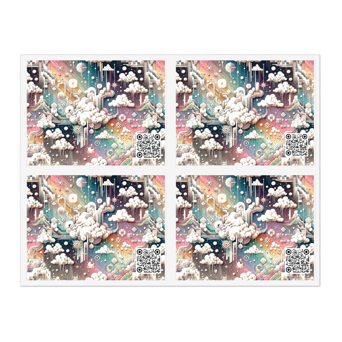 Digital Dreamland Whimsical and Nostalgic Streetwear With a Digital Twist Sticker Sheets - 8404 Design-52
