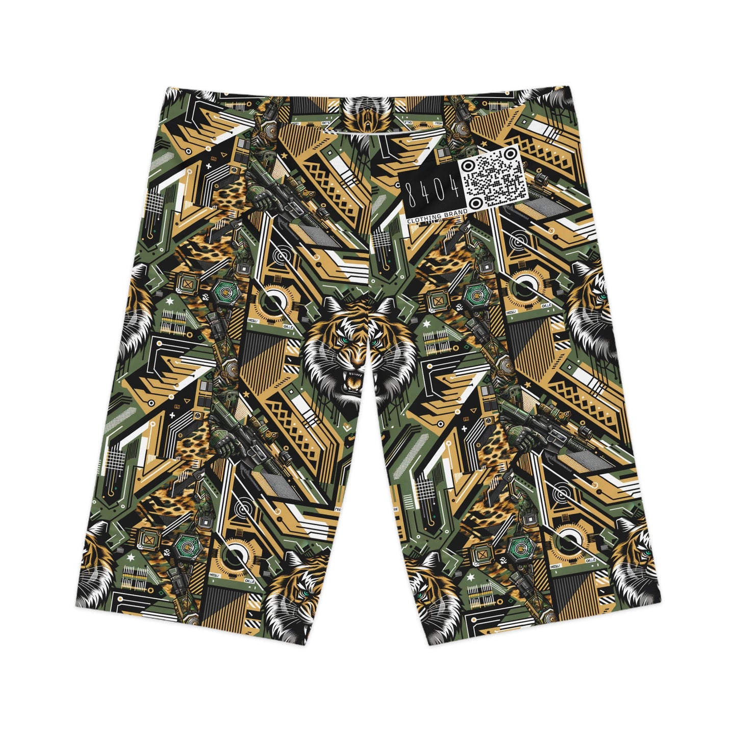 Neo-Camo Fusion Tech-Forward Streetwear Women's Bike Shorts - 8404 Design-58