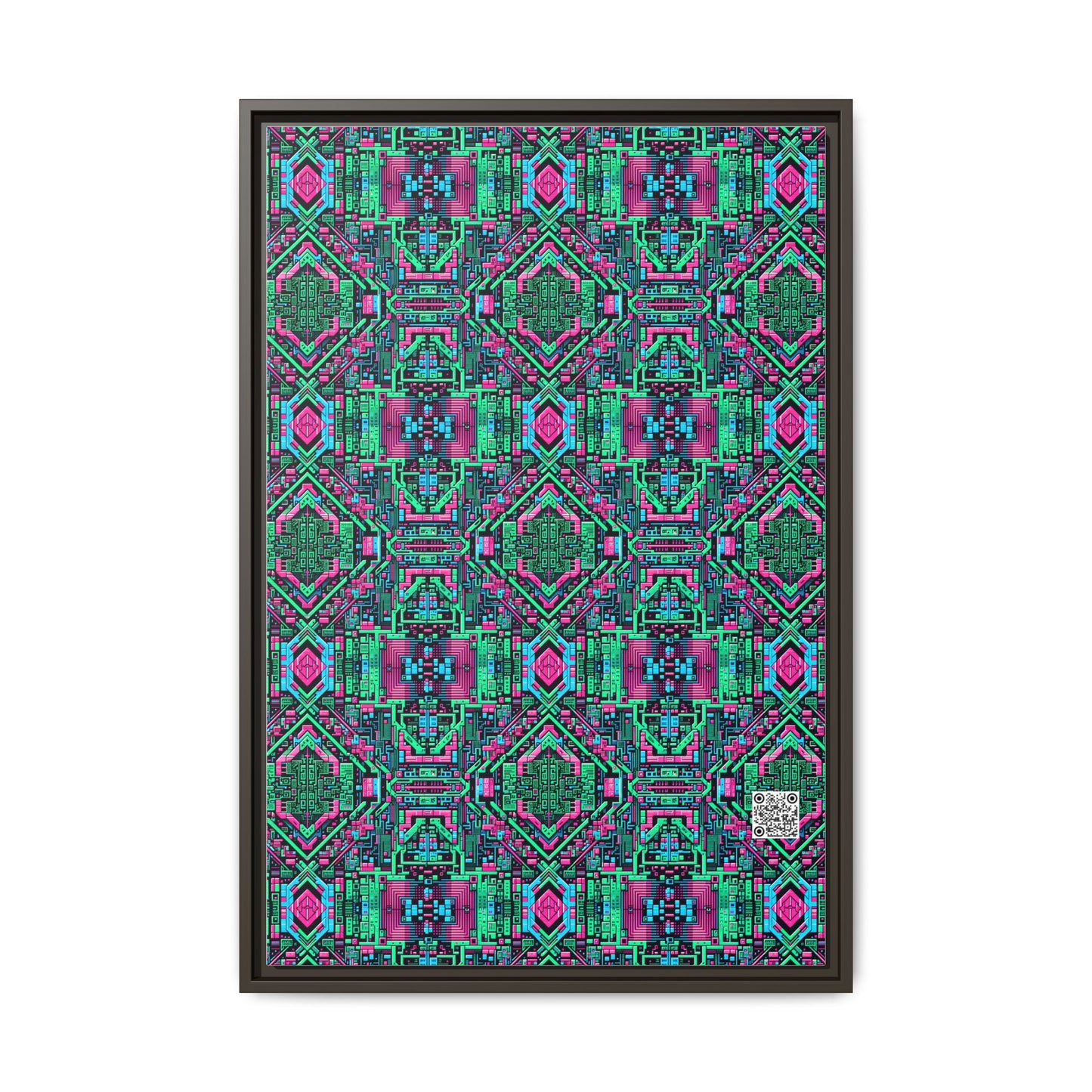 Digital Glitch Vibes Tech-Inspired Streetwear Matte Canvas, Framed (multi-Color) - 8404 Design-71 A