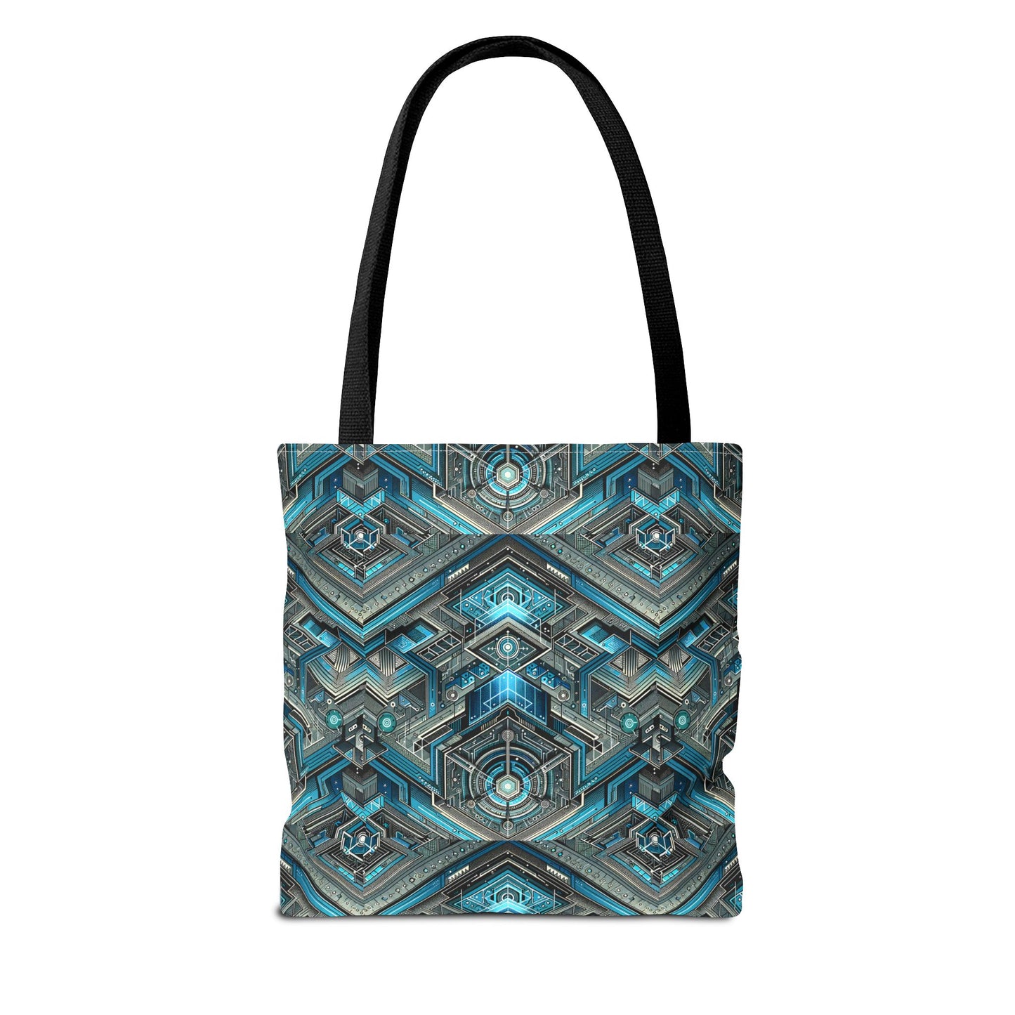 Tech-Infused Futurism Sleek Tech Edge Tote Bag - 8404 Design-49