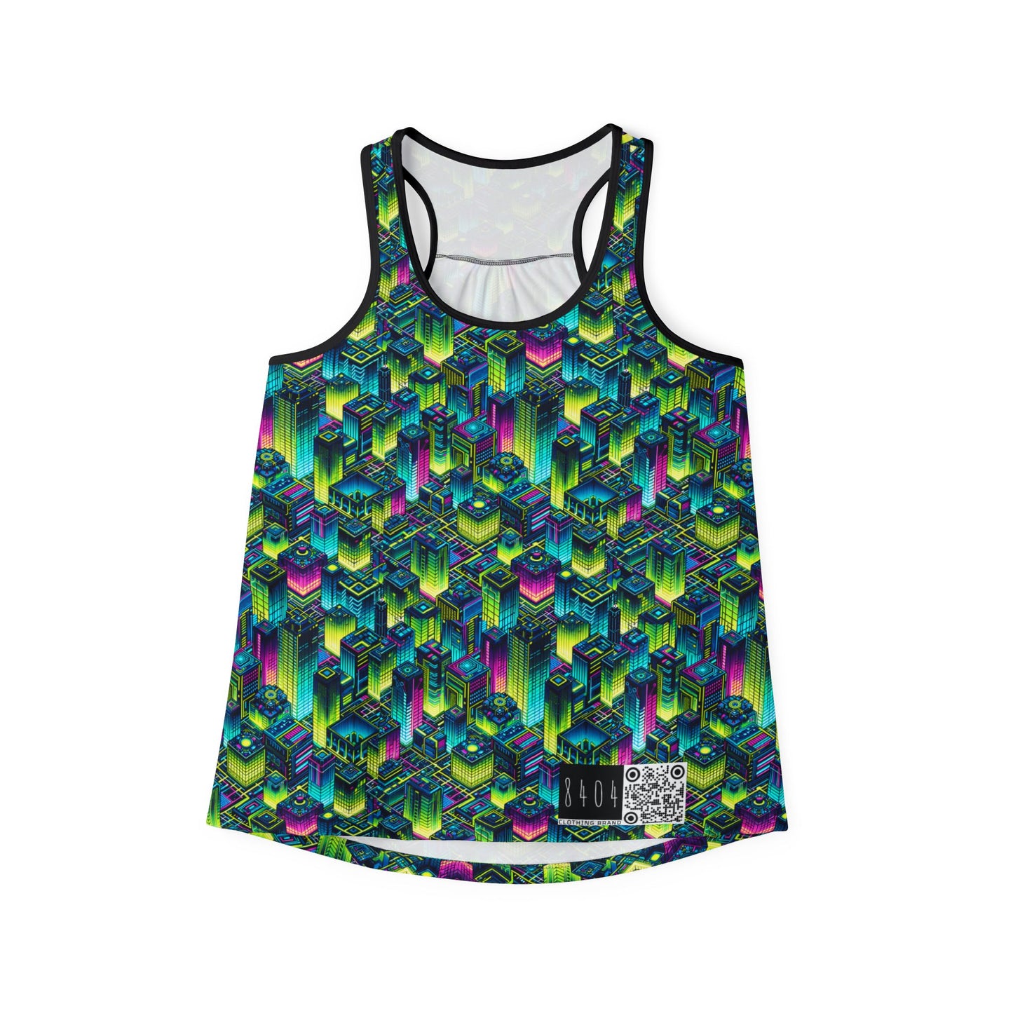Tech-Infused Neon Tech-Forward Streetwear Women's Tank Top - 8404 Design-65