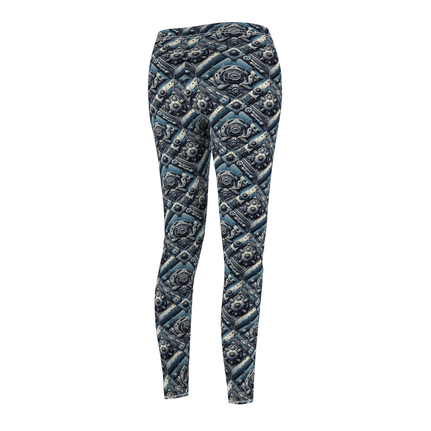 Tech Utility Fusion Tech-Forward Utility With a Futuristic Edge Women's Cut & Sew Casual Leggings - 8404 Design-43