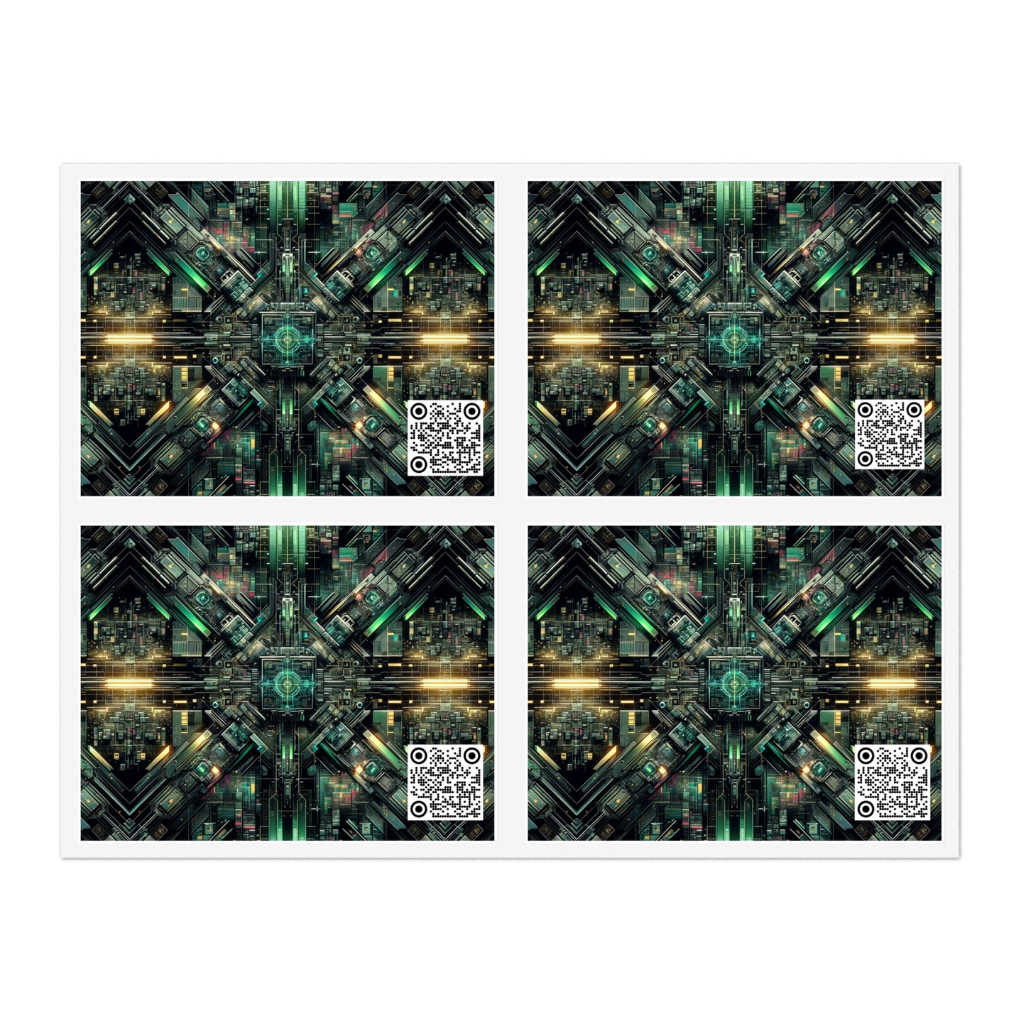 Tech Noir Graphics Tech-Inspired Streetwear Sticker Sheets - 8404 Design-56