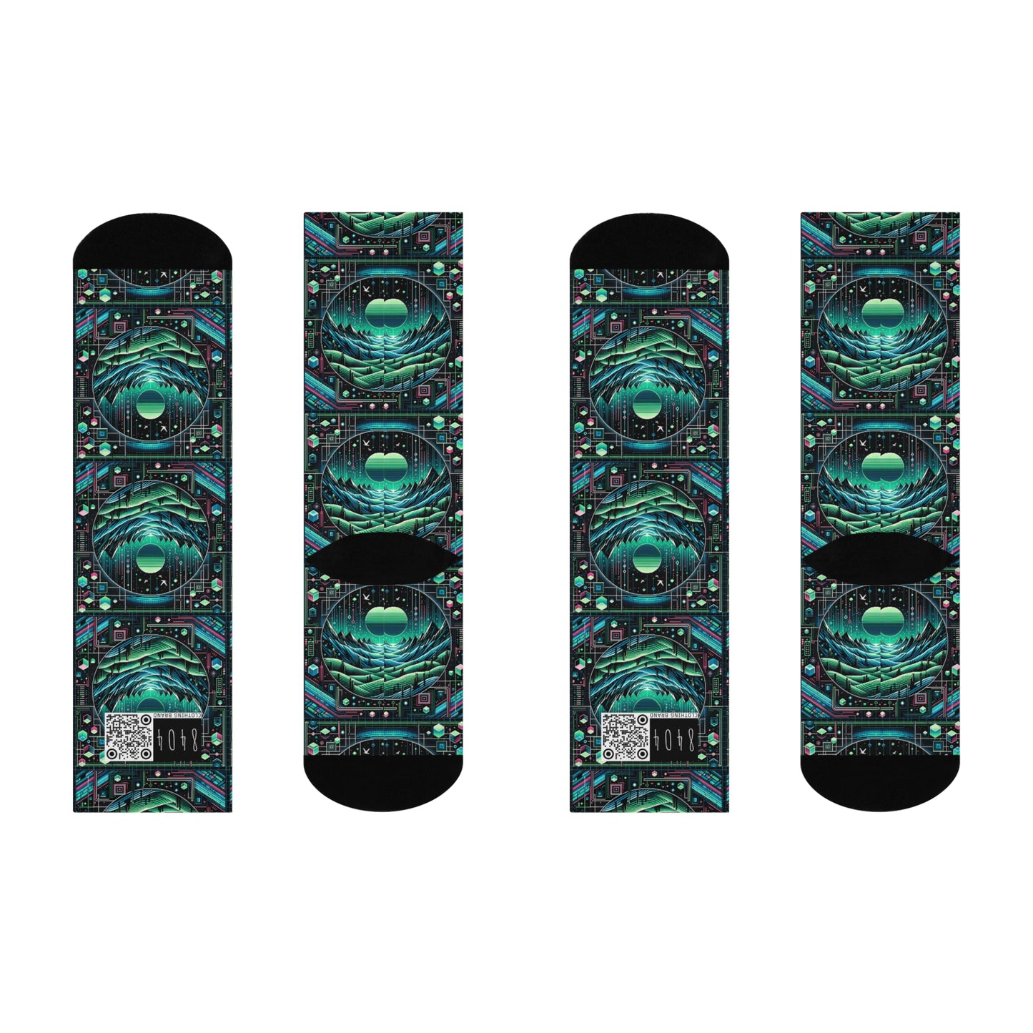 Digital Adventure Graphics Digital Explorer Cushioned Crew Socks - 8404 Design-59