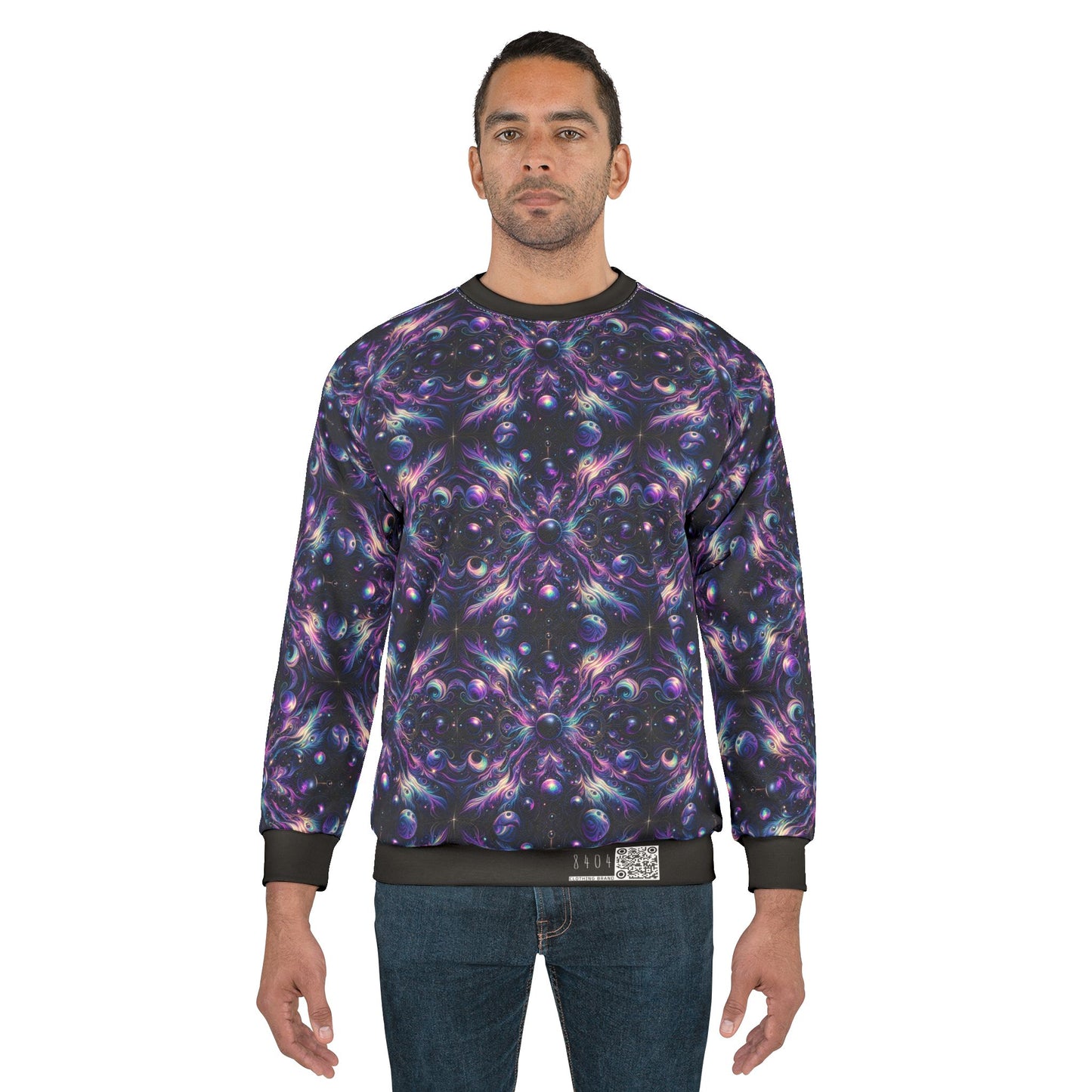 Galactic Hues Tech-Forward Cosmic Fusion Sweatshirt - 8404 Design-41