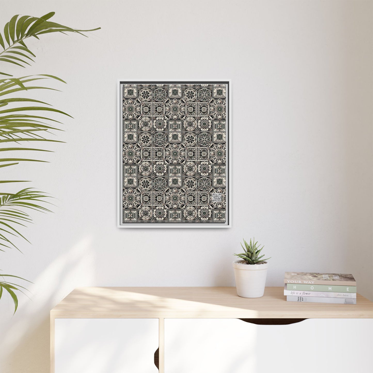 Cyber Garden Party Tech Garden Extravaganza Matte Canvas, Framed (multi-Color) - 8404 Design-45 A