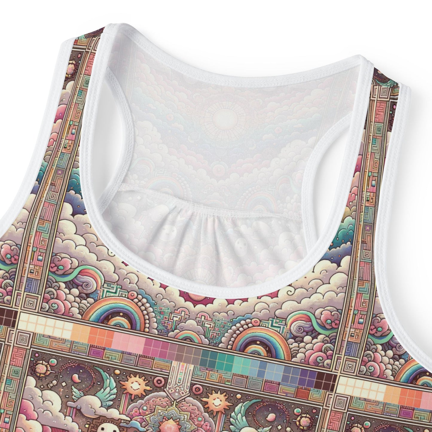 Digital Dreamland Whimsical and Nostalgic Streetwear With a Digital Twist Women's Tank Top - 8404 Design-56