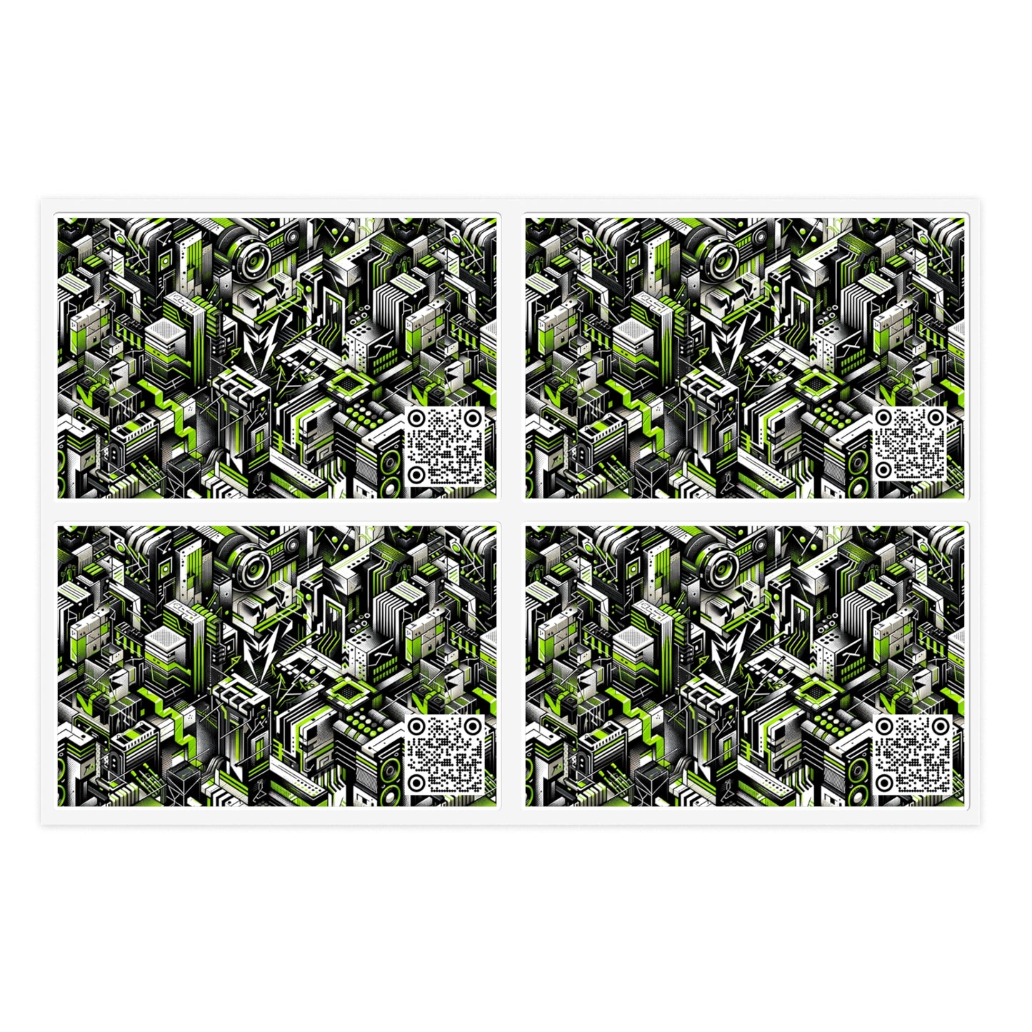 Graffiti Tech Fusion Bold Streetwear Fusion Sticker Sheets - 8404 Design-53
