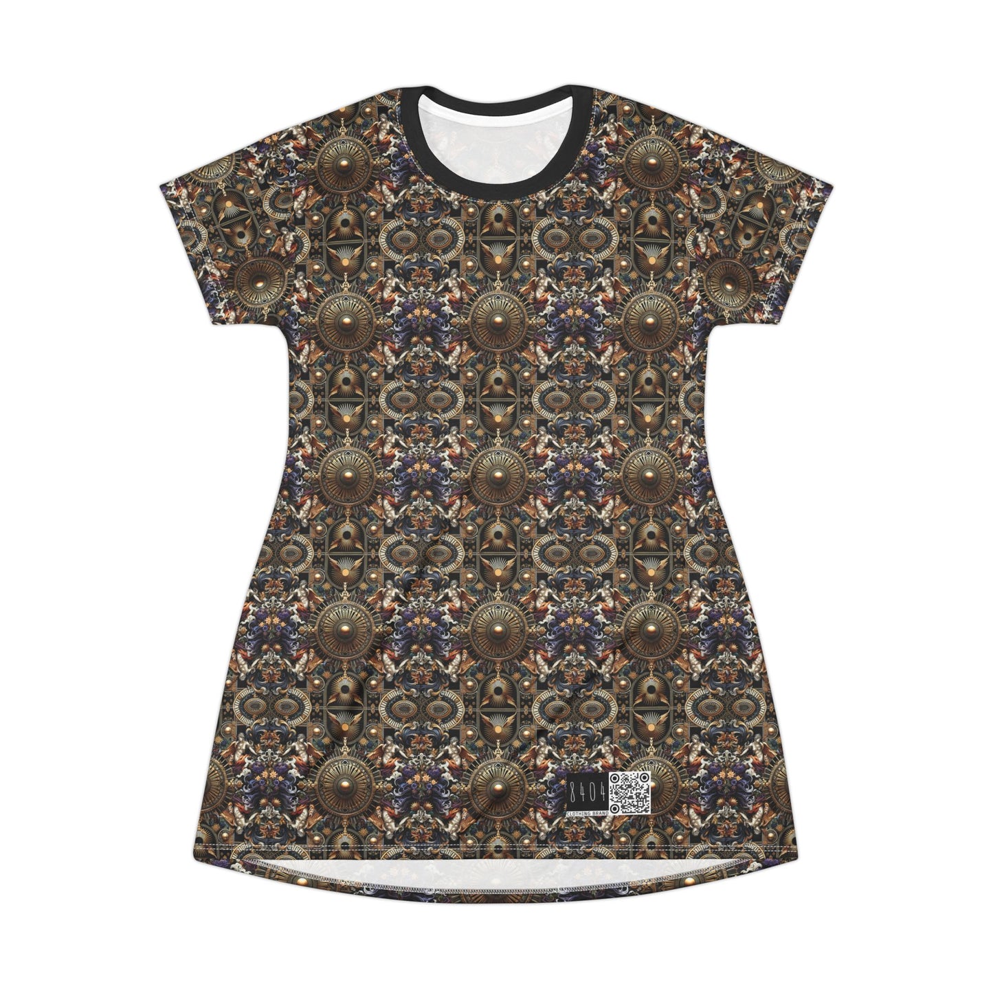 Digital Renaissance Luxurious Streetwear Inspired By Classical Art With a Modern Twist T-Shirt Dress - 8404 Design-55