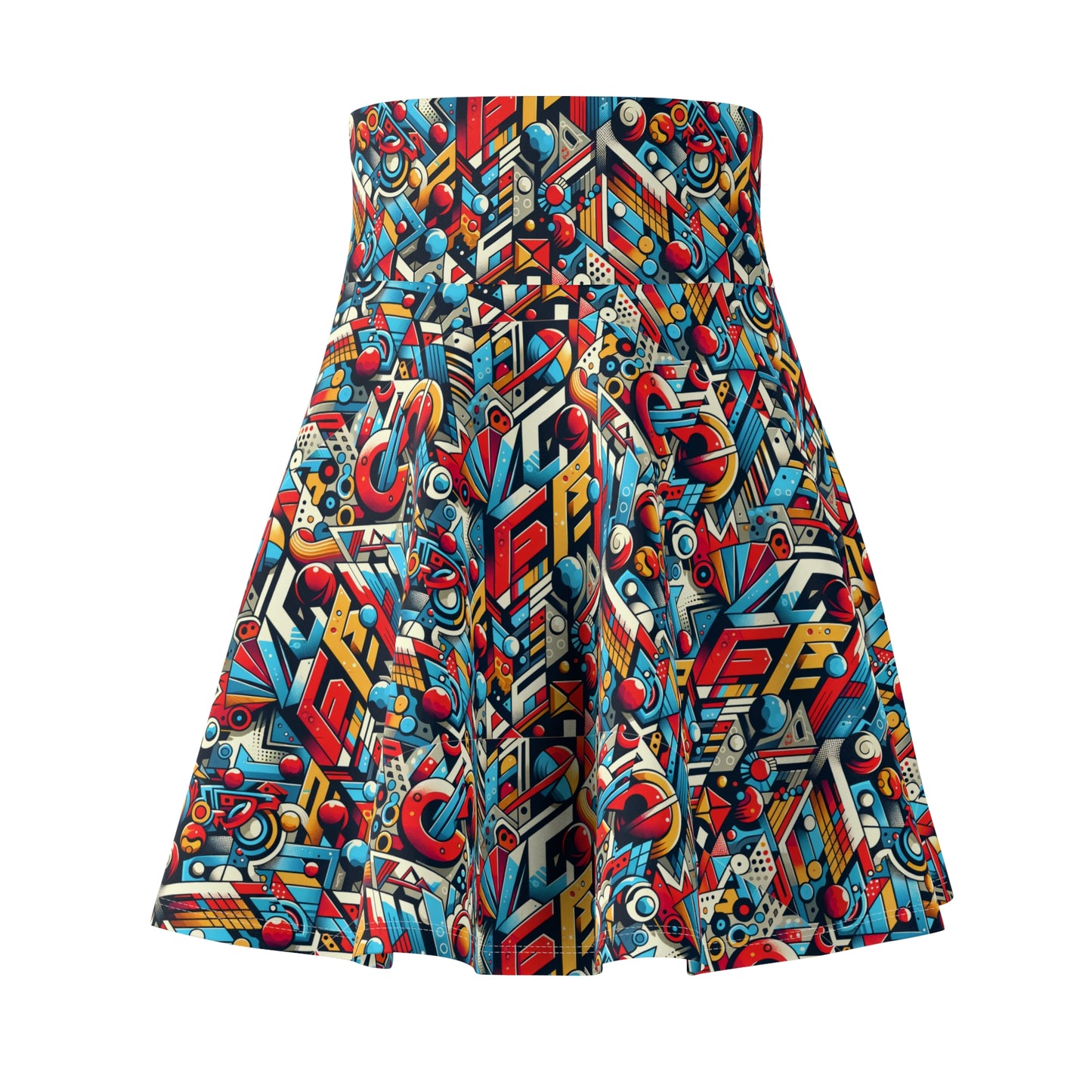 Neo-Traditional Street Art Modern Street Art Fusion Women's Skater Skirt - 8404 Design-67