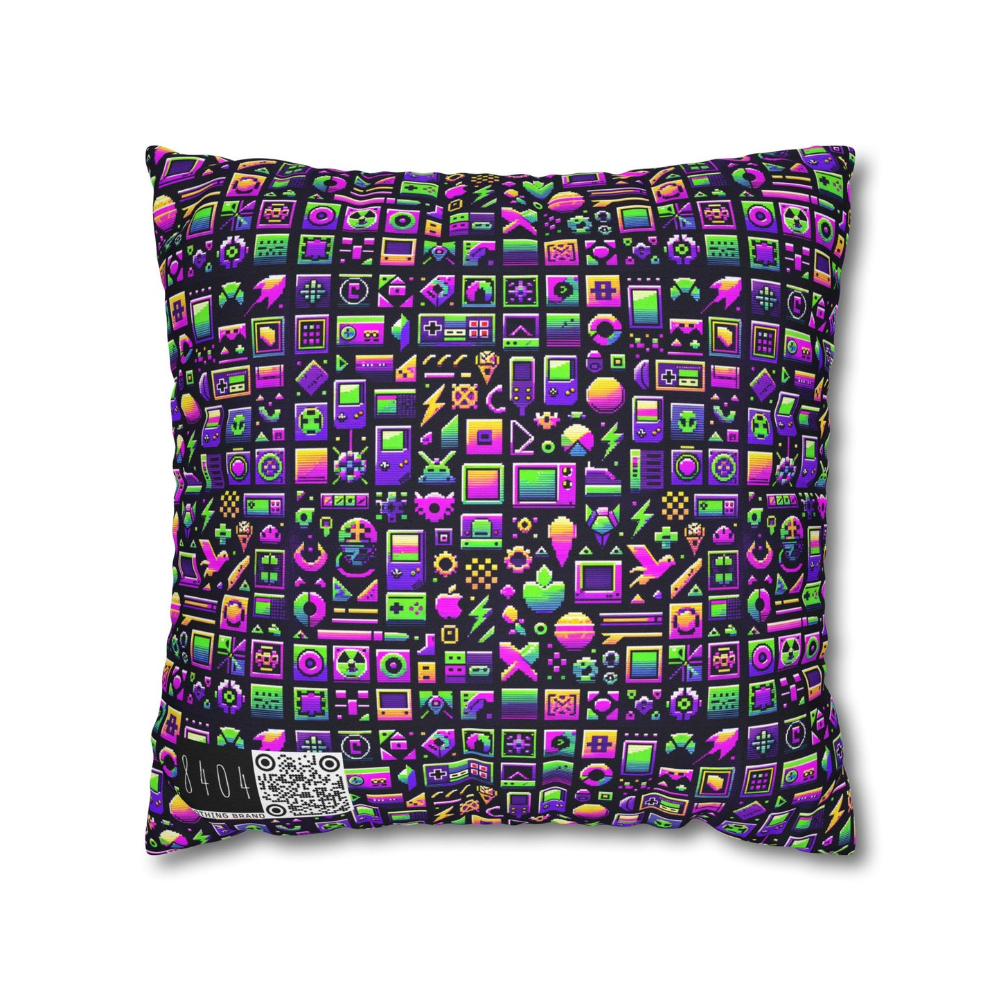 Digital Nostalgia Remix Modern Vintage Fusion Spun Polyester Square Pillowcase - 8404 Design-49