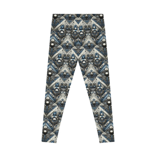 Tech Utility Fusion Tech-Forward Utility With a Futuristic Edge Stretch Leggings - 8404 Design-63
