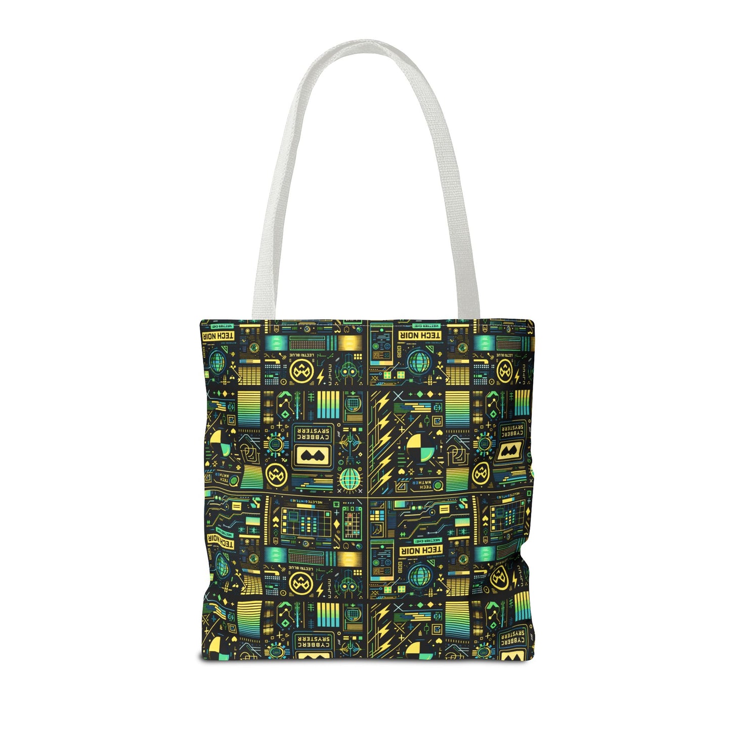 Digital Dystopia Tech Noir Tote Bag - 8404 Design-57