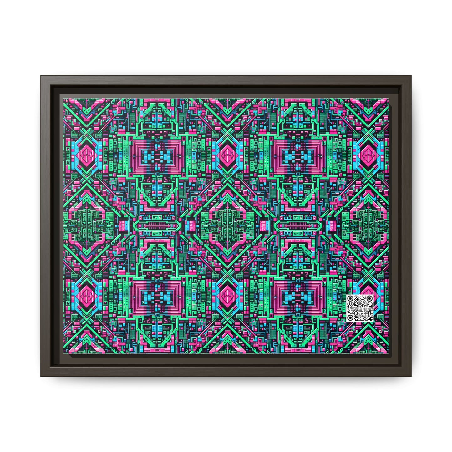 Digital Glitch Vibes Tech-Inspired Streetwear Matte Canvas, Framed (multi-Color) - 8404 Design-71 A