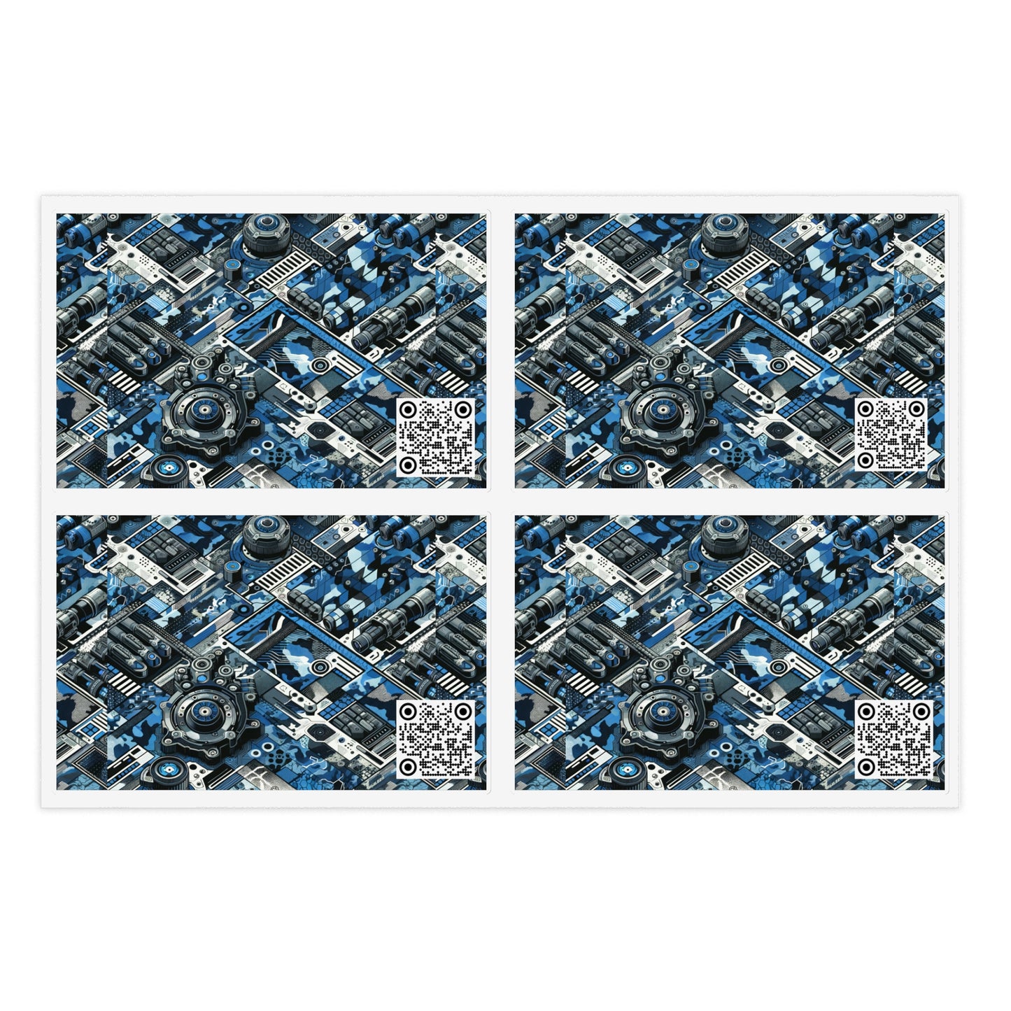 Tech Urban Camo Tech-Forward Streetwear With a Futuristic Military Edge Sticker Sheets - 8404 Design-60