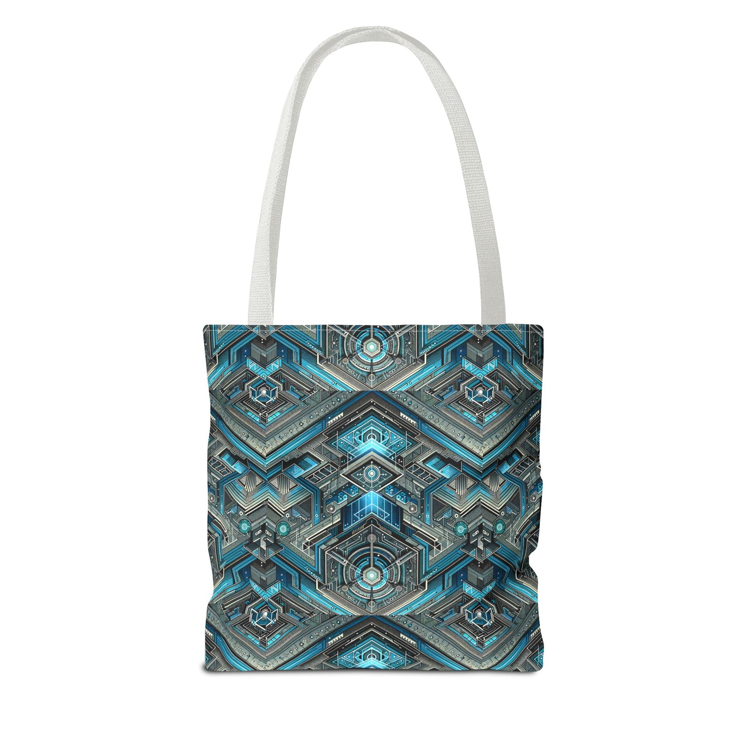 Tech-Infused Futurism Sleek Tech Edge Tote Bag - 8404 Design-49