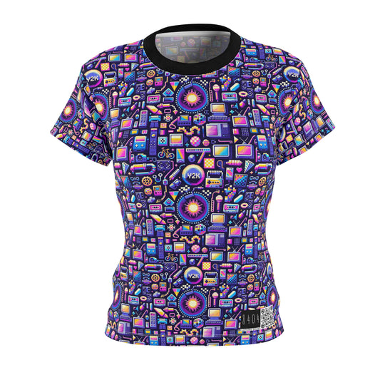 Digital Nostalgia Modern Retro Fusion Women's Cut & Sew Tee - 8404 Design-64
