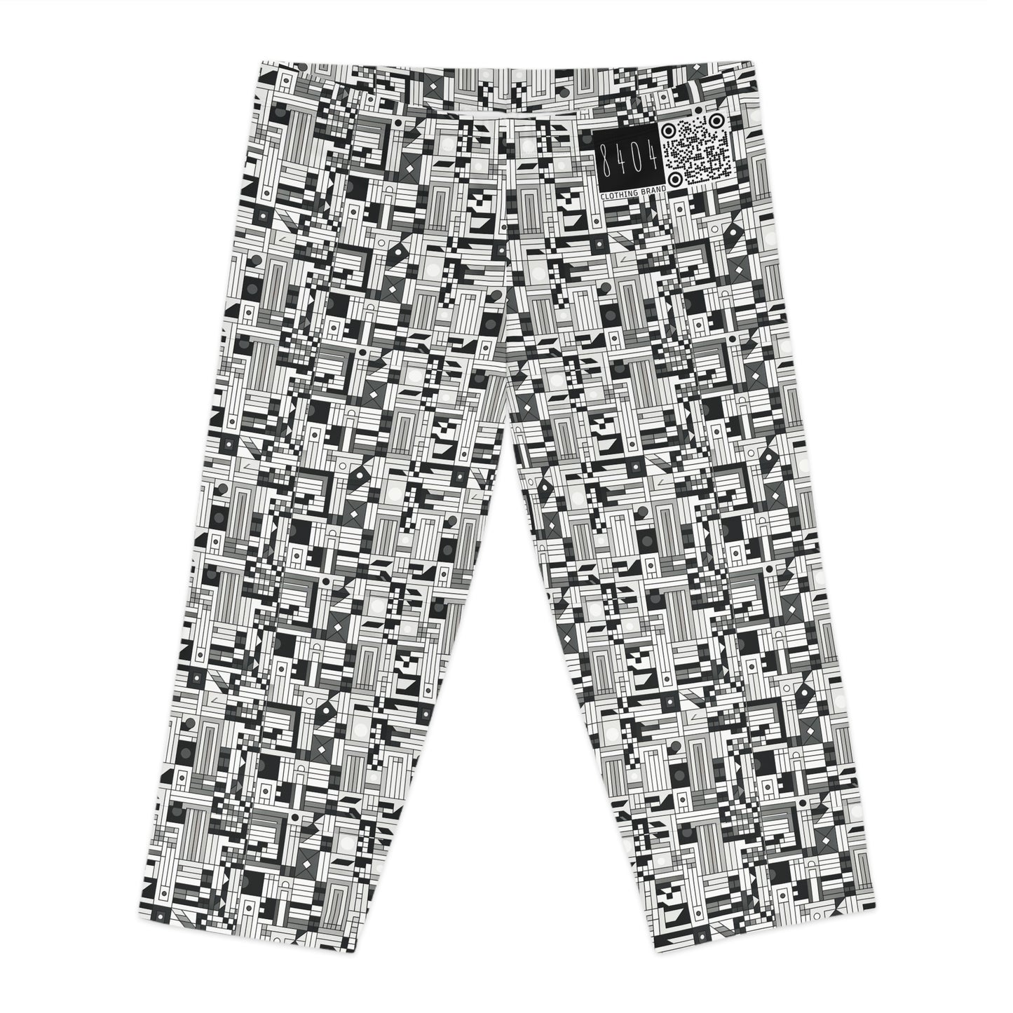 Digital Minimalism Minimalist Tech Women's Capri Leggings - 8404 Design-43