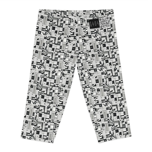 Digital Minimalism Minimalist Tech Women's Capri Leggings - 8404 Design-43