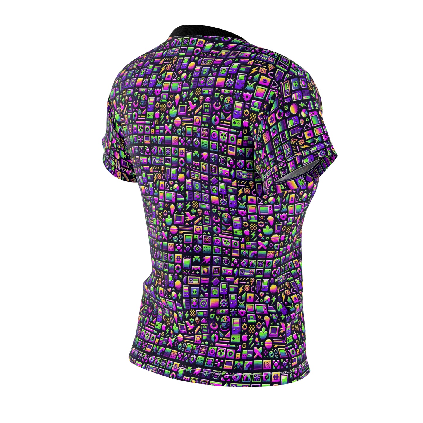 Digital Nostalgia Remix Modern Vintage Fusion Women's Cut & Sew Tee - 8404 Design-49